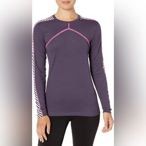 Helly Hansen LIFA Thermal Crewneck Women's Long Sleeve Base Layer Top Purple, XL